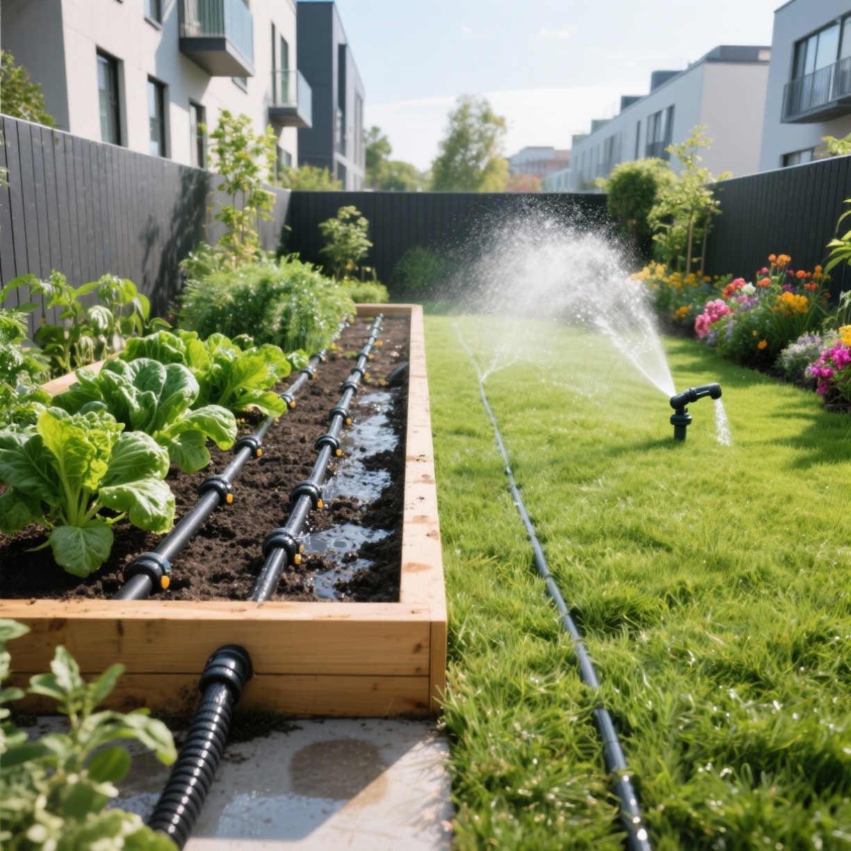 Riego por goteo vs aspersores: ¿Cuál es mejor para tu jardín urbano?