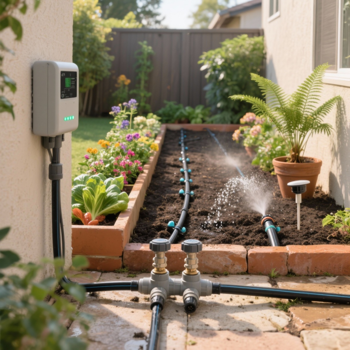 Cómo Diseñar un Sistema de Riego Automático por Zonas para Jardines Pequeños